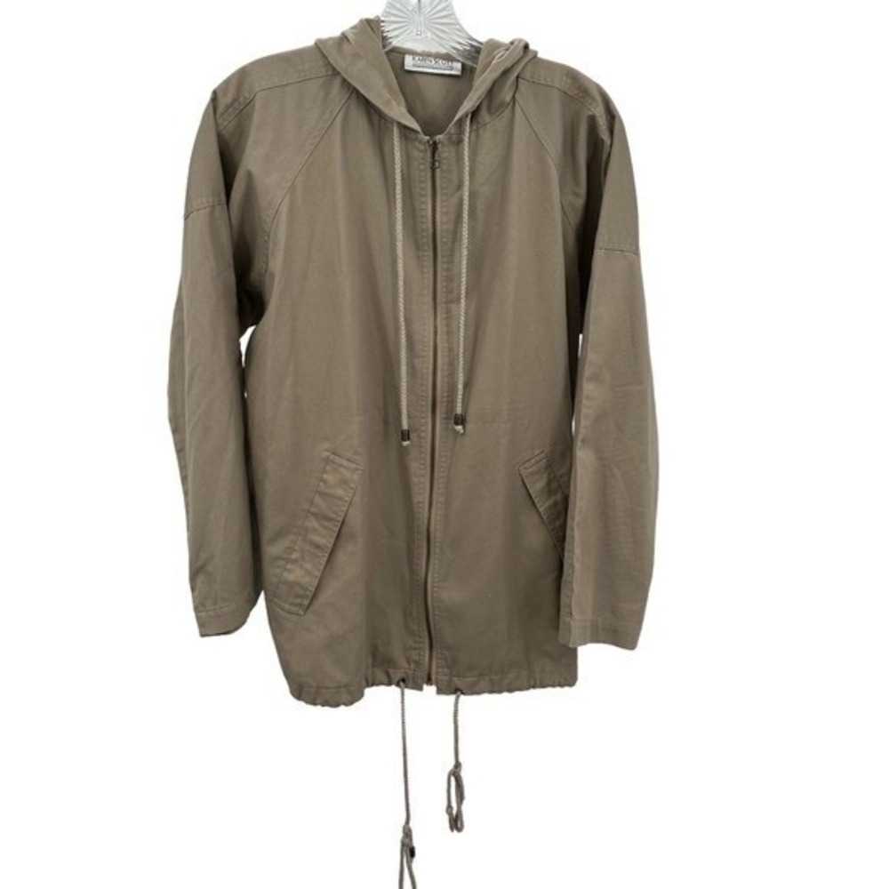 Karen Scott  Hooded Anorak Jacket Casual Utility Lightweight Coat Womens Size S